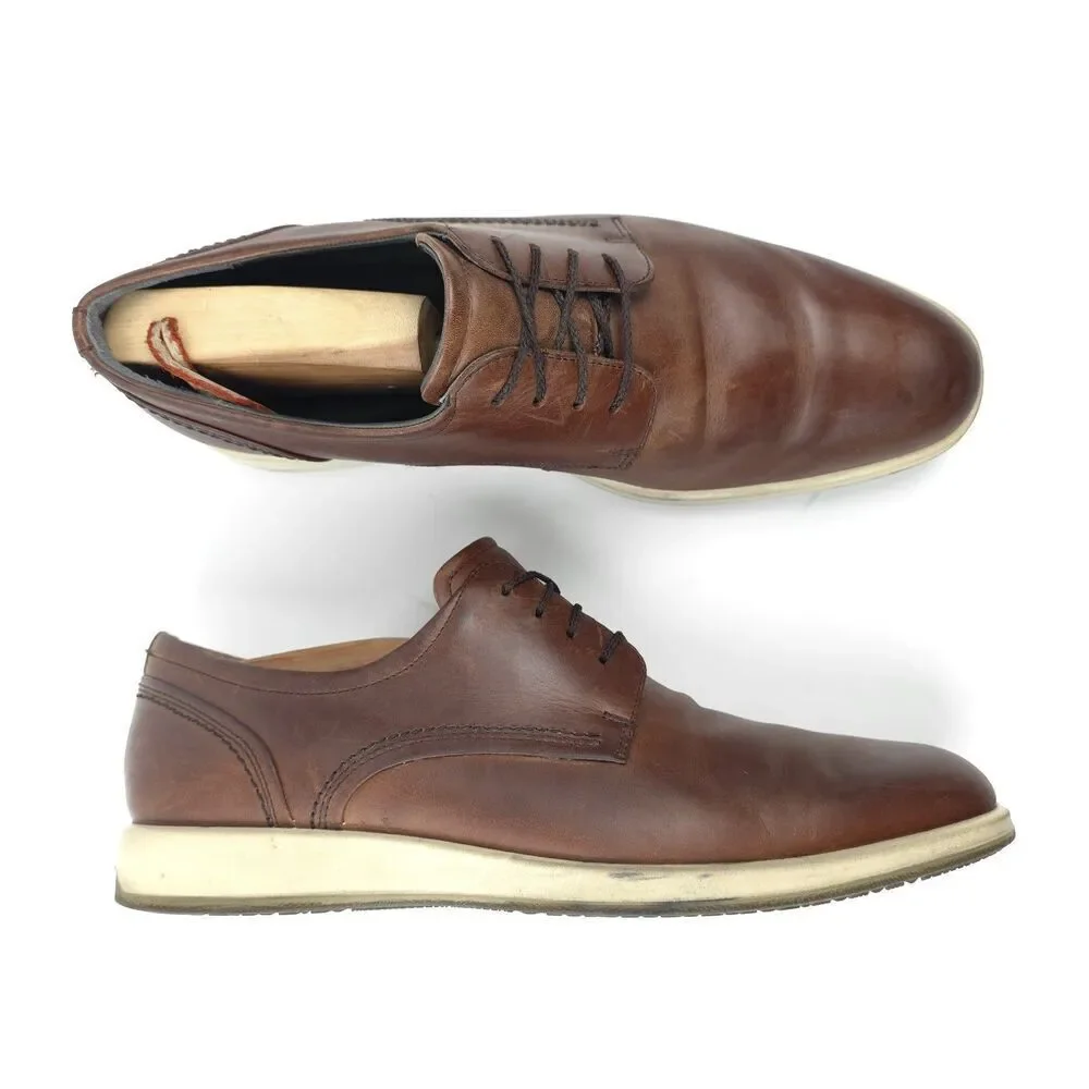 ECCO Jared Leather Oxford Casual Dress Shoe Brown Old Money Quiet Luxury Minimal